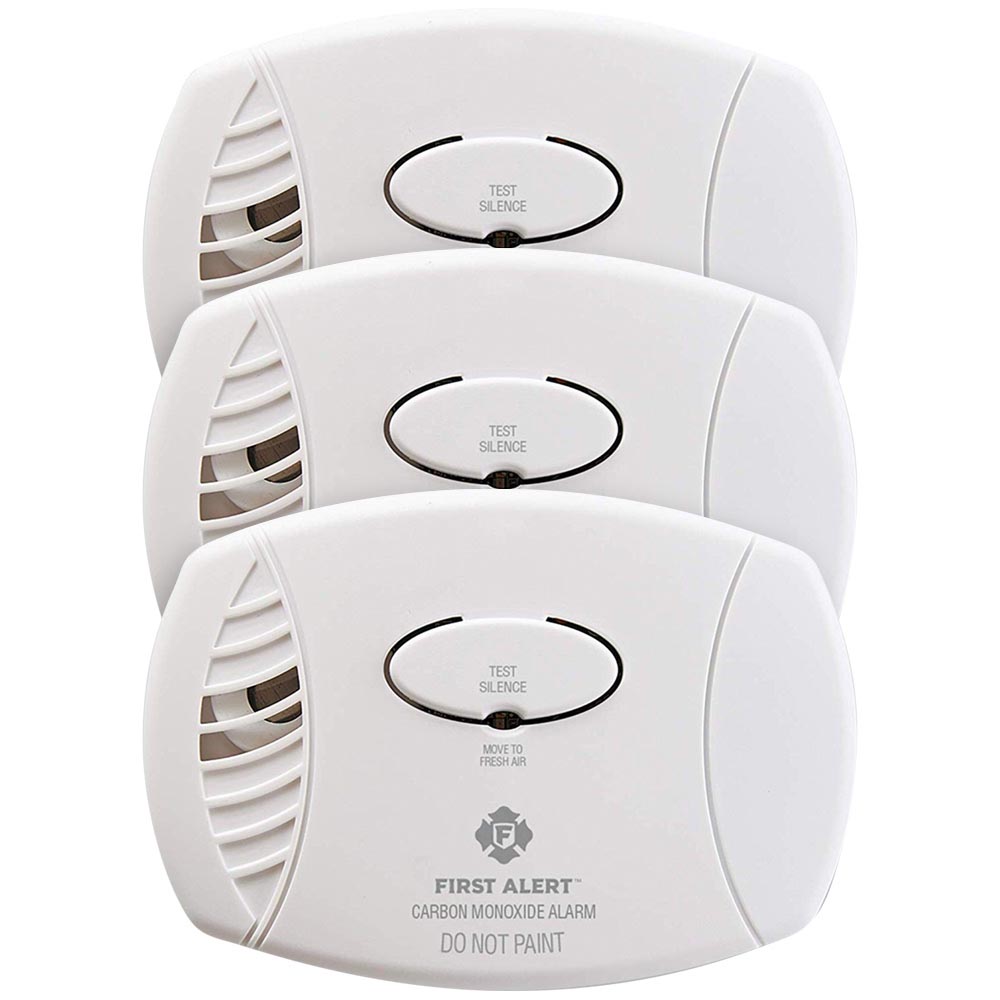 3 Pack of First Alert Plug-In Carbon Monoxide Alarms with Battery Backup