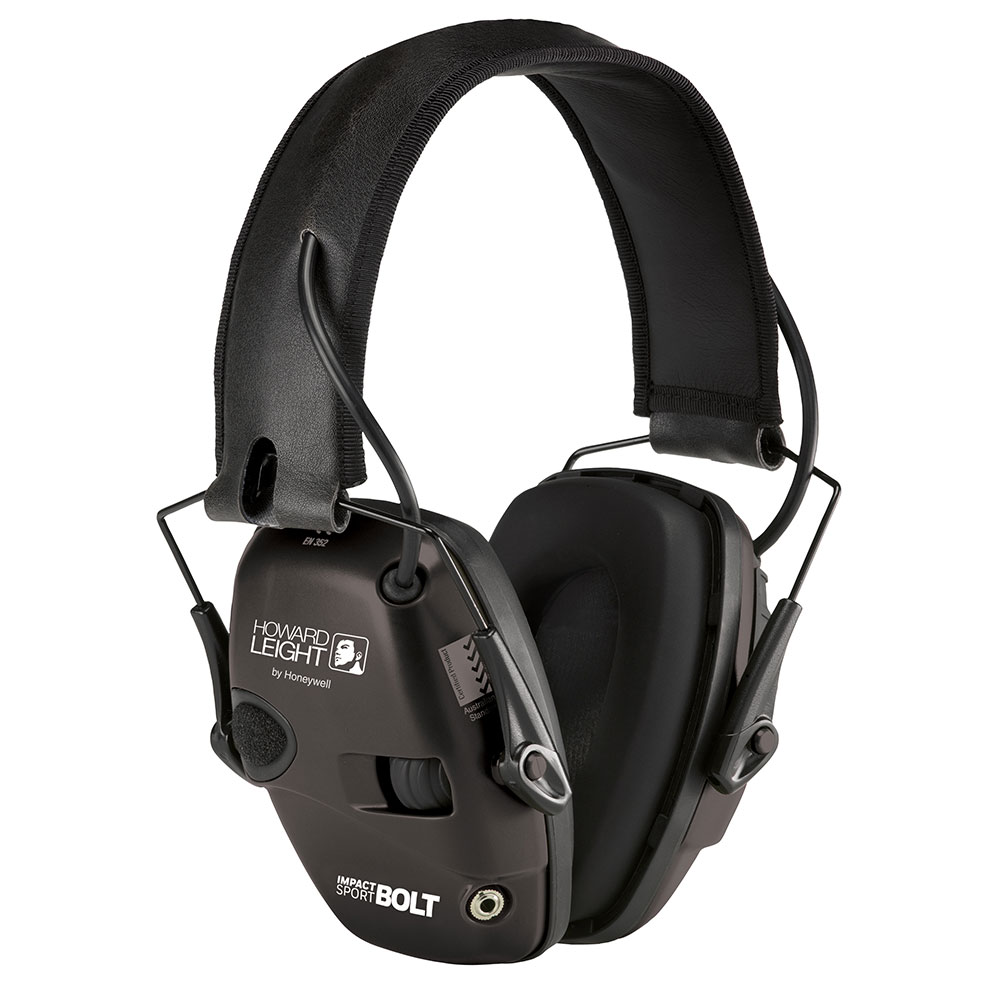 Howard Leight by Honeywell Impact Sport Bolt Sound Amplification Electronic Earmuff, Black - R-02525