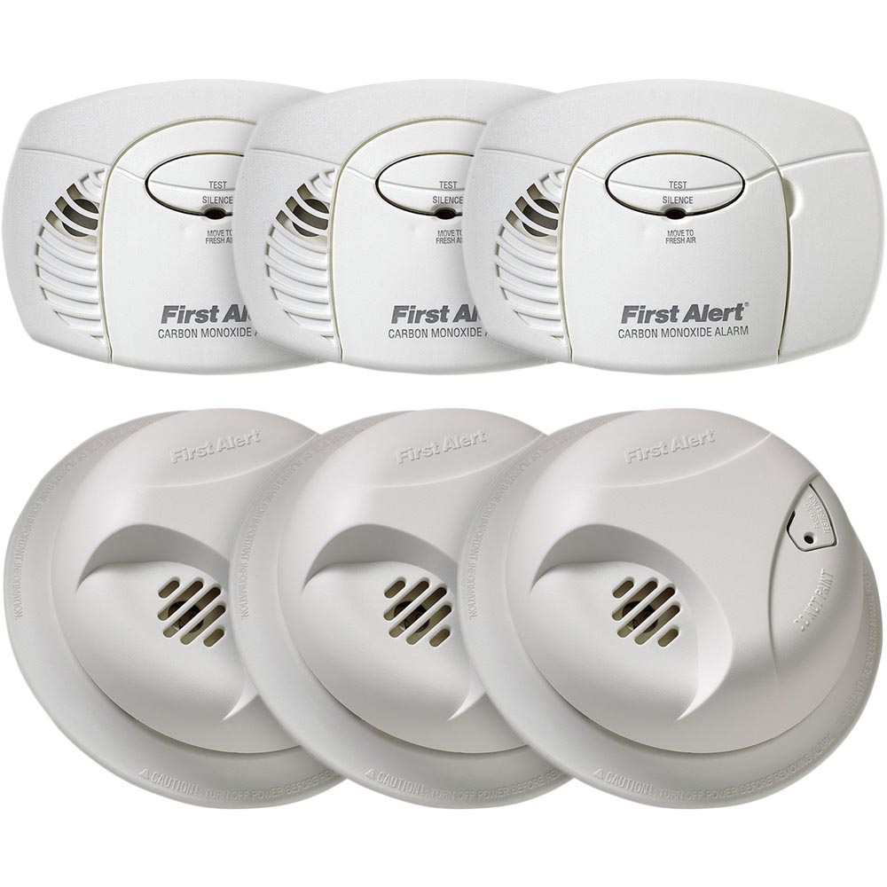 3 Pack Bundle of First Alert Carbon Monoxide and Smoke Detector