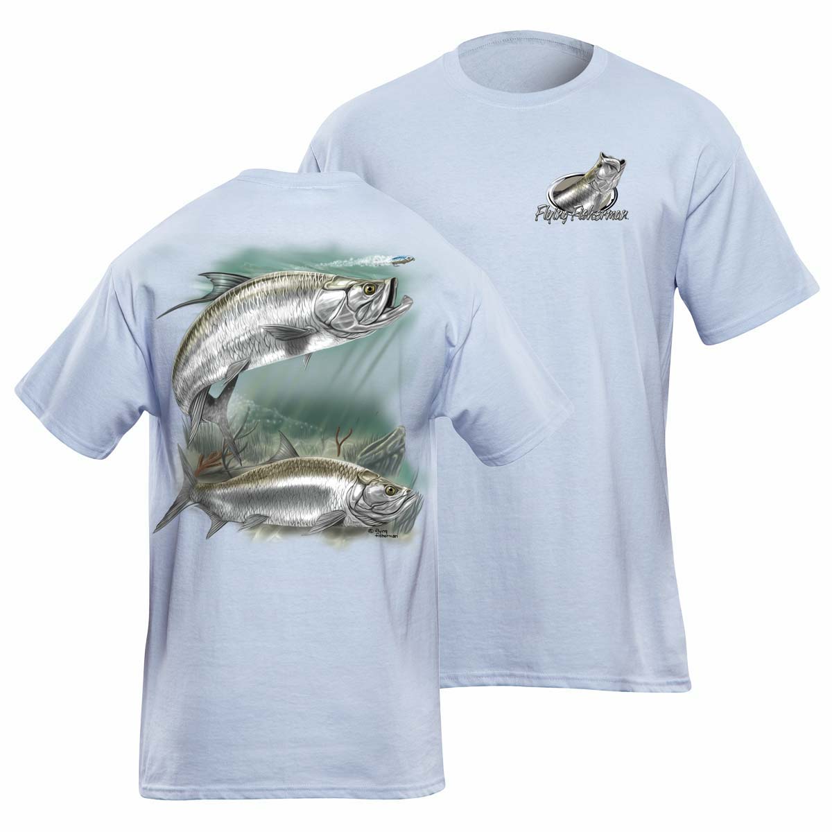 Flying Fisherman T1668Xl Tarpon T-Shirt, Light Blue Xlarge | Great ...