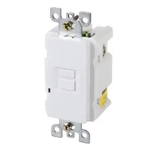 USI Electric Blank Face/Dead Front 20 Amp GFCI Self Test Duplex Receptacle, White - G1200WH