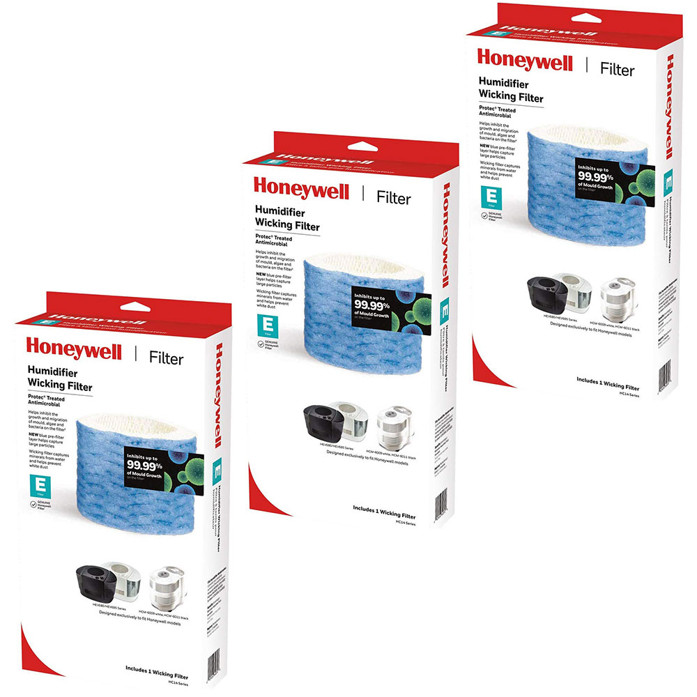 3 Pack of Honeywell Replacement Humidifier Filters E