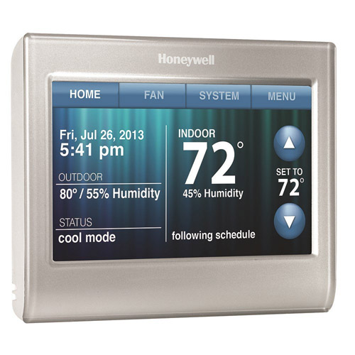 Honeywell RET97A5E Wi-Fi Smart Thermostat, 7 Day Programmable with Color Display