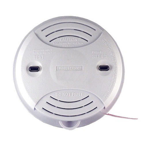 Universal Security Instruments Photoelectric 120-Volt AC/DC Wired-In Smoke and Fire Alarm (USI-3204-6P)