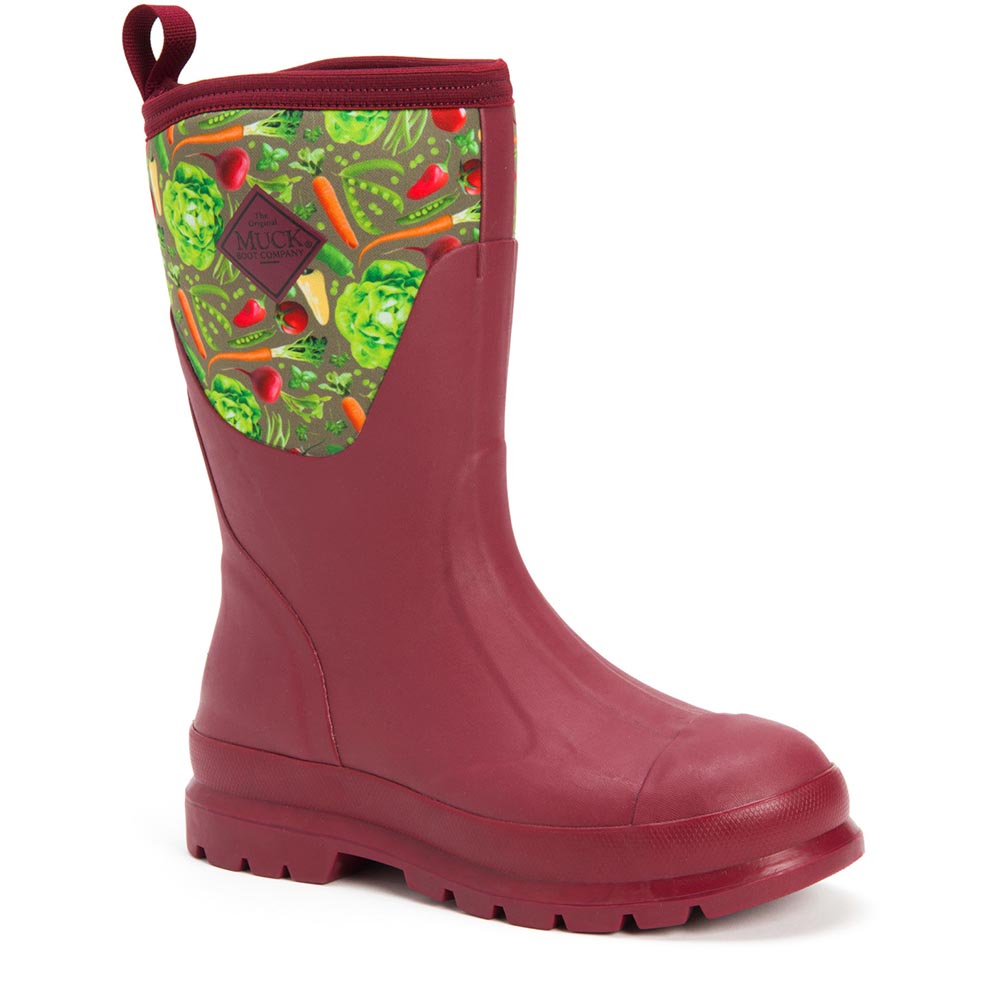 Muck Chore Mid Boot, Berry Veggie Print WCHM602