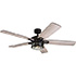 Honeywell Bontera Indoor LED Ceiling Fan with Light, Matte Black, 52-Inch - 50690-03