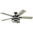 Honeywell Carnegie Industrial Style Ceiling Fan with Lights - 52 Inch, Black/Oak