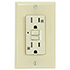 USI Electric 15 Amp GFCI Weather Resistant Receptacle Outlet, Ivory