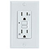 USI Electric 15 Amp GFCI Weather Resistant Receptacle Outlet, White