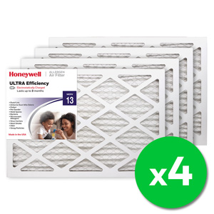 Honeywell 14x20x1 Ultra Efficiency Allergen MERV 13 Air Filter (4 Pack)