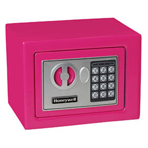 Honeywell 5005P Digital Steel Compact Security Safe (.17 cu ft.) - Pink