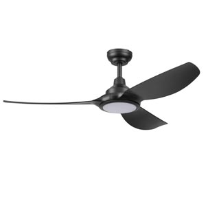 Honeywell Sirro Indoor/Outdoor Ceiling Fan with LED Light, 52-Inch, Black