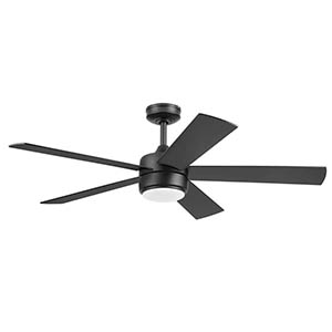 Honeywell Schilling Indoor LED Ceiling Fan with Remote Control - 52 Inch, Black