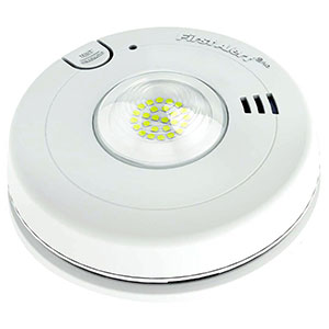 First Alert Hardwired LED Strobe Light Smoke Alarm with 10-Year Battery 7020BSL