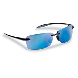 Flying Fisherman 7305BSB Cali Polarized Sunglasses, Black Frames With Smoke-Blue Mirror Lenses