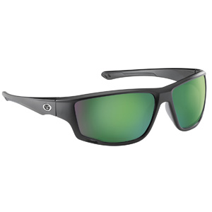 Flying Fisherman 7311BAG Solstice Polarized Sunglasses, Black / Green Mirror