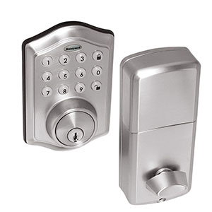 Honeywell Digital Deadlbolt Door Lock with Keypad in Satin Nickel, 8712309L