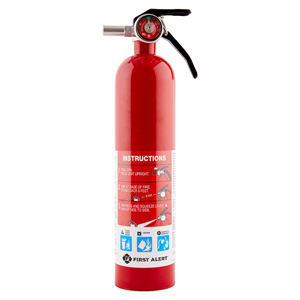 First Alert Rechargeable Garage Fire Extinguisher UL Rated 10-B:C (Red) - GARAGE10