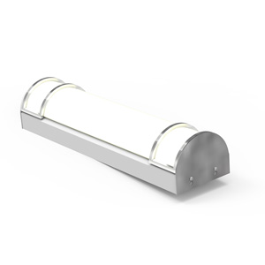 Light Efficient Design Pair of Double Bar Brushed Nickel End Caps