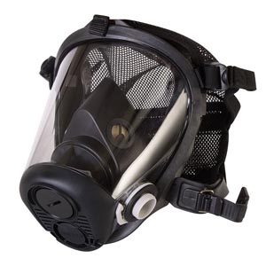 Honeywell Silicone Full Face Respirator with Mesh Headnet, Medium