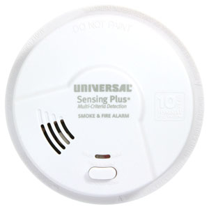 USI Sensing Plus Bedroom Smoke and Fire Alarm With 10 Year Battery