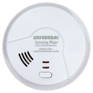Universal Security Instruments Sensing Plus Multi Criteria Combination Smoke, Fire & Carbon Monoxide Alarm With 10 Year Tamper Proof Sealed Battery (AMIC3511SB)