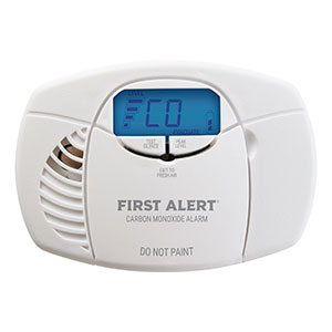 Battery-Operated Carbon Monoxide Alarm with Backlit Digital Display