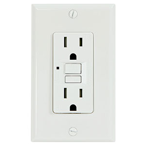 USI Electric 15 Amp GFCI Receptacle Duplex Outlet, White