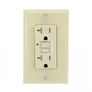 USI Electric 20 Amp Tamper Resistant GFCI Receptacle, Light Almond