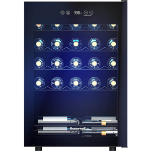 Honeywell 24 Bottle Small Wine Cooler Refrigerator, Black