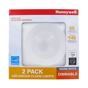 Bundle of 2 Honeywell 65W Equivalent LED Indoor Flood Light - 4 Bulbs, FP0962