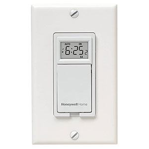 Honeywell Home 7-Day Programmable Light Switch Timer, 40 Watt Min, White