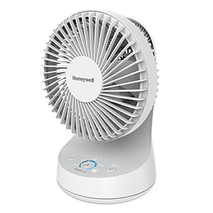 Honeywell QuietSet 5 Oscillating Table Fan, White
