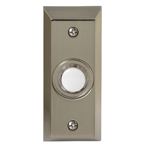 Honeywell Home RPW204A1005/A Wired Illuminated Push Button for Door Chime, Stainless Steel Finish