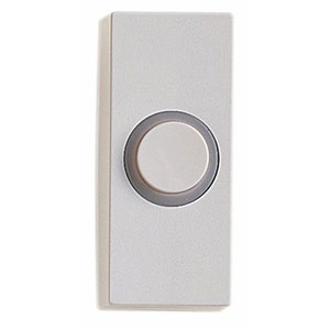 Honeywell Home RPW210A1002/A Wired Surface Mount Illuminated Push Button for Door Chime, White Finish