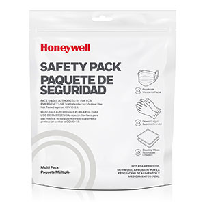 Honeywell Safety Multi Pack, 3 Masks, 3 Gloves and 5 Cleaning Wipes