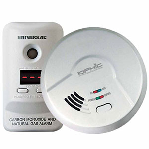 USI Hardwired Carbon Monoxide Bundle, Includes 1 CO & Gas Alarm + 1 Combo Alarm